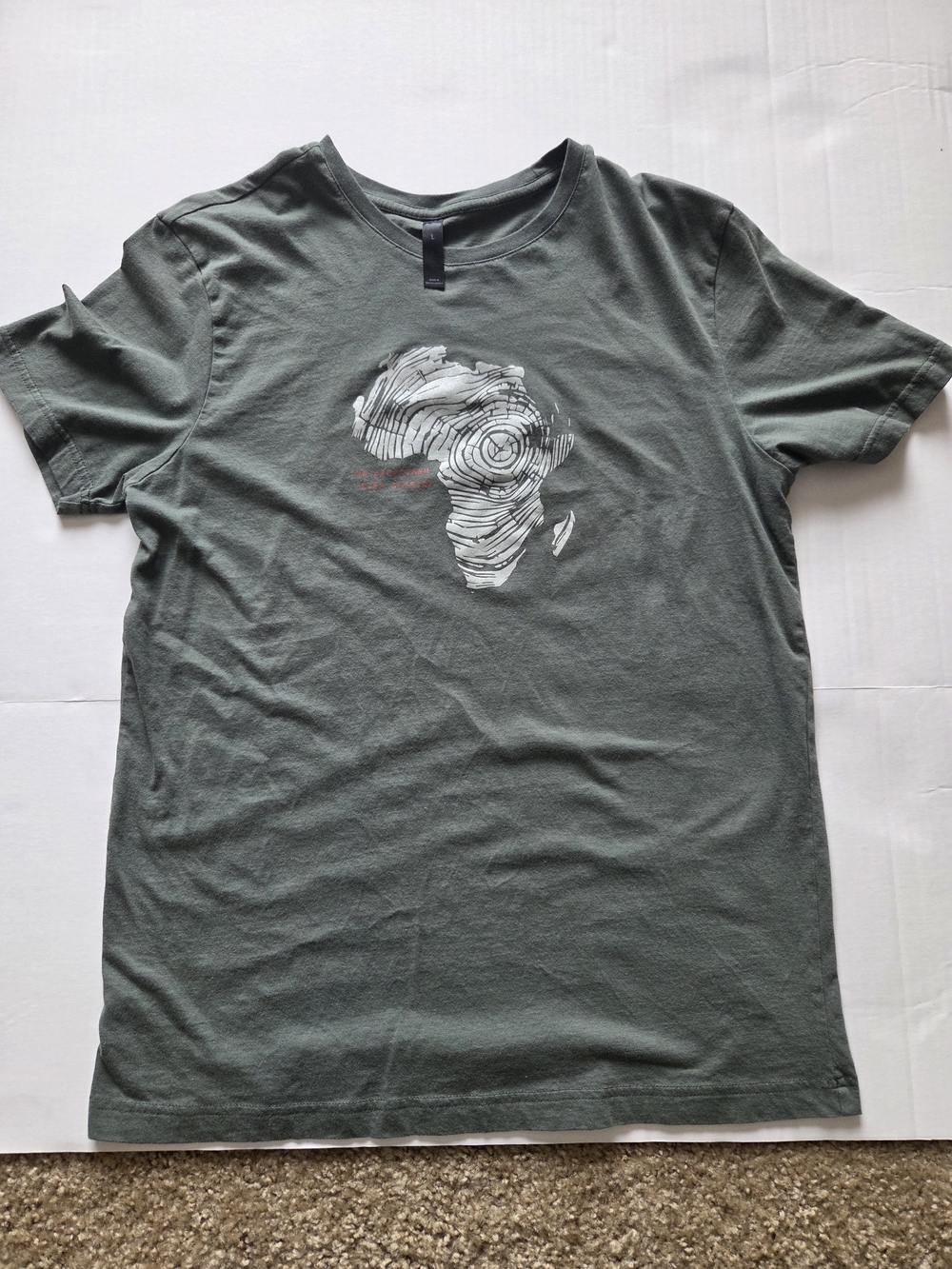 Capestorm Men's Africa Tree Tee in a grey-green color
